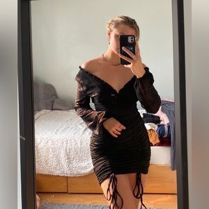 House of CB style rouched dress